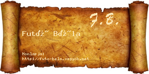 Futó Béla névjegykártya