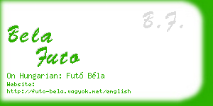 bela futo business card