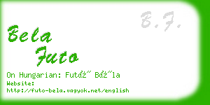 bela futo business card